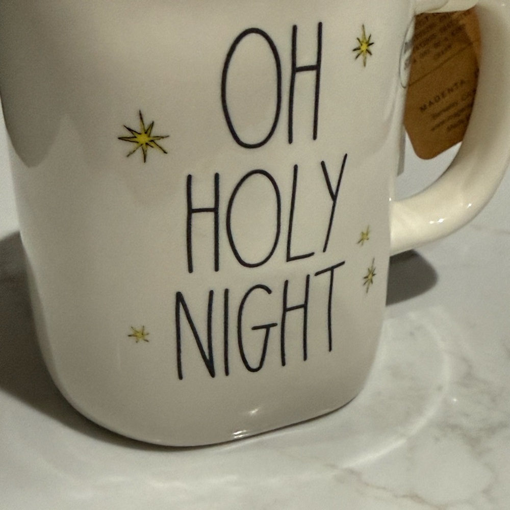 Rae Dunn Double-sided OH HOLY NIGHT & Church with stars ✨ Mug - Picture 7 of 8